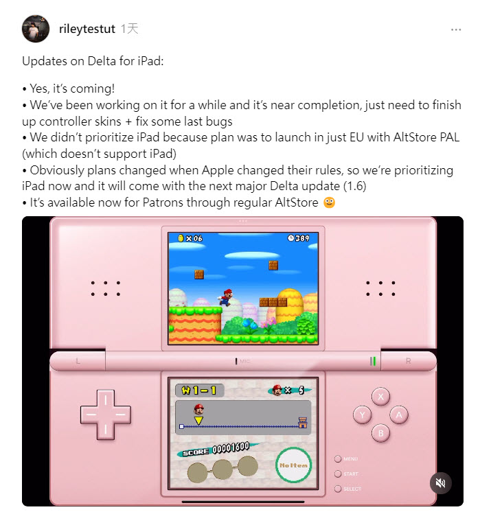 Delta 遊戲模擬器將推出 iPad 版 可於iPad遊玩任天堂懷舊遊戲 - 電腦王阿達 Delta 遊戲模擬器將推出 iPad 版 可於iPad遊玩任天堂懷舊遊戲 - 電腦王阿達