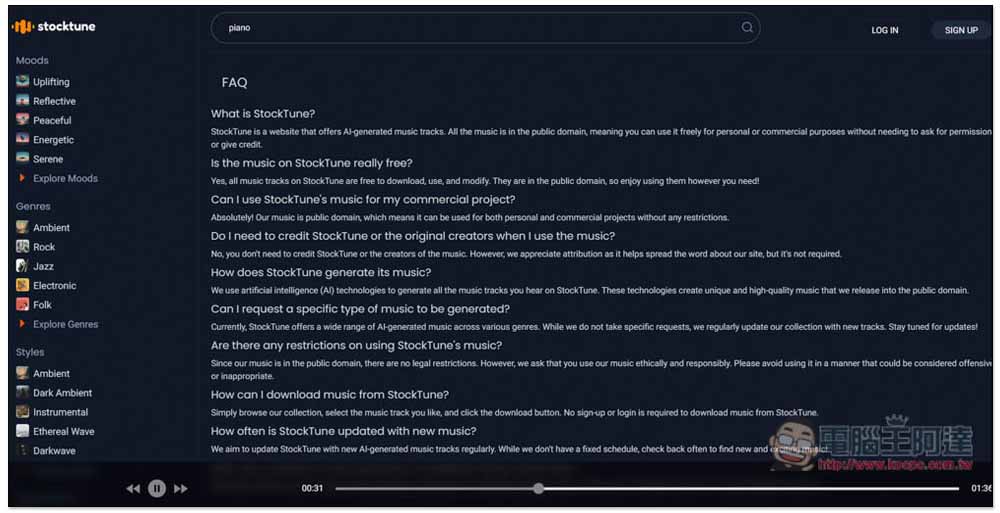Stocktune 完全免費的 AI 音樂素材庫,可用於任何用途 - 電腦王阿達 Stocktune 完全免費的 AI 音樂素材庫,可用於任何用途 - 電腦王阿達