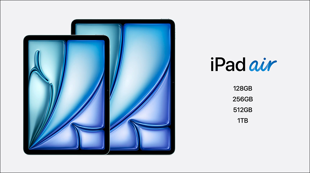 全新 M2 iPad Air 正式發表！iPad Air 首次推出 11 吋與 13 吋雙尺寸選擇 - 電腦王阿達