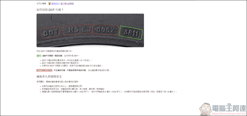 你開的車輪胎年齡多大?利用CheckTire快速查詢 - 電腦王阿達 你開的車輪胎年齡多大?利用CheckTire快速查詢 - 電腦王阿達