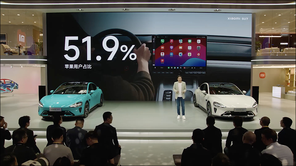 網友展示小米 Xiaomi SU7 的 16.1 吋 3K 無線 Apple CarPlay 畫面,像是超大 iPad 但整合度還有進步空間 - 電腦王阿達 網友展示小米 Xiaomi SU7 的 16.1 吋 3K 無線 Apple CarPlay 畫面,像是超大 iPad 但整合度還有進步空間 - 電腦王阿達