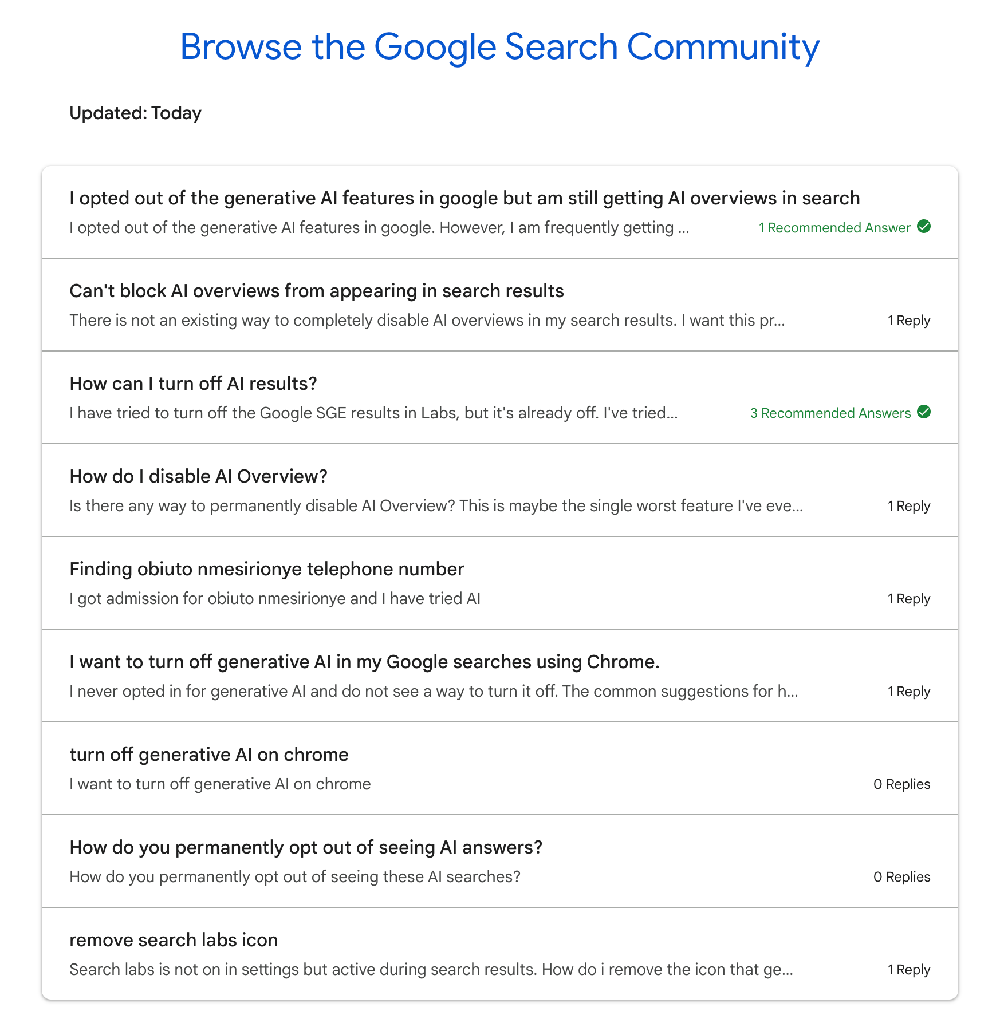 Google AI Overviews 搜尋評價如何?大量國外用戶抱怨想把這功能關掉,還有人開發出封鎖的擴充功能 - 電腦王阿達 Google AI Overviews 搜尋評價如何?大量國外用戶抱怨想把這功能關掉,還有人開發出封鎖的擴充功能 - 電腦王阿達