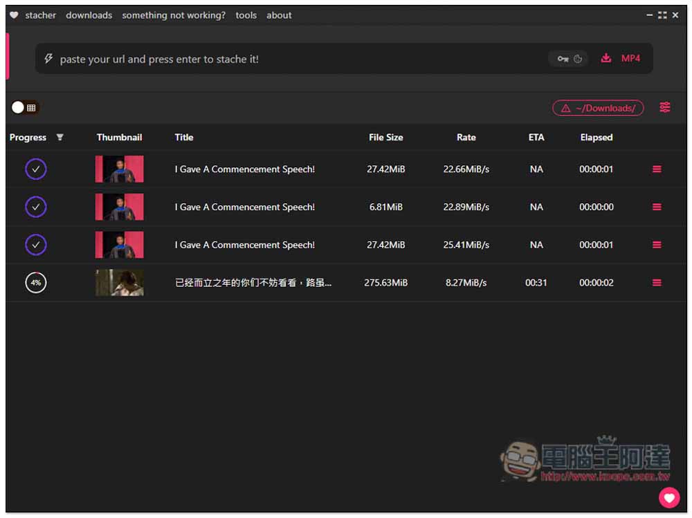Stacher 最好用的 Windows、Mac 影音下載免費軟體,支援 YouTube、FB 等破千個網站 - 電腦王阿達 Stacher 最好用的 Windows、Mac 影音下載免費軟體,支援 YouTube、FB 等破千個網站 - 電腦王阿達