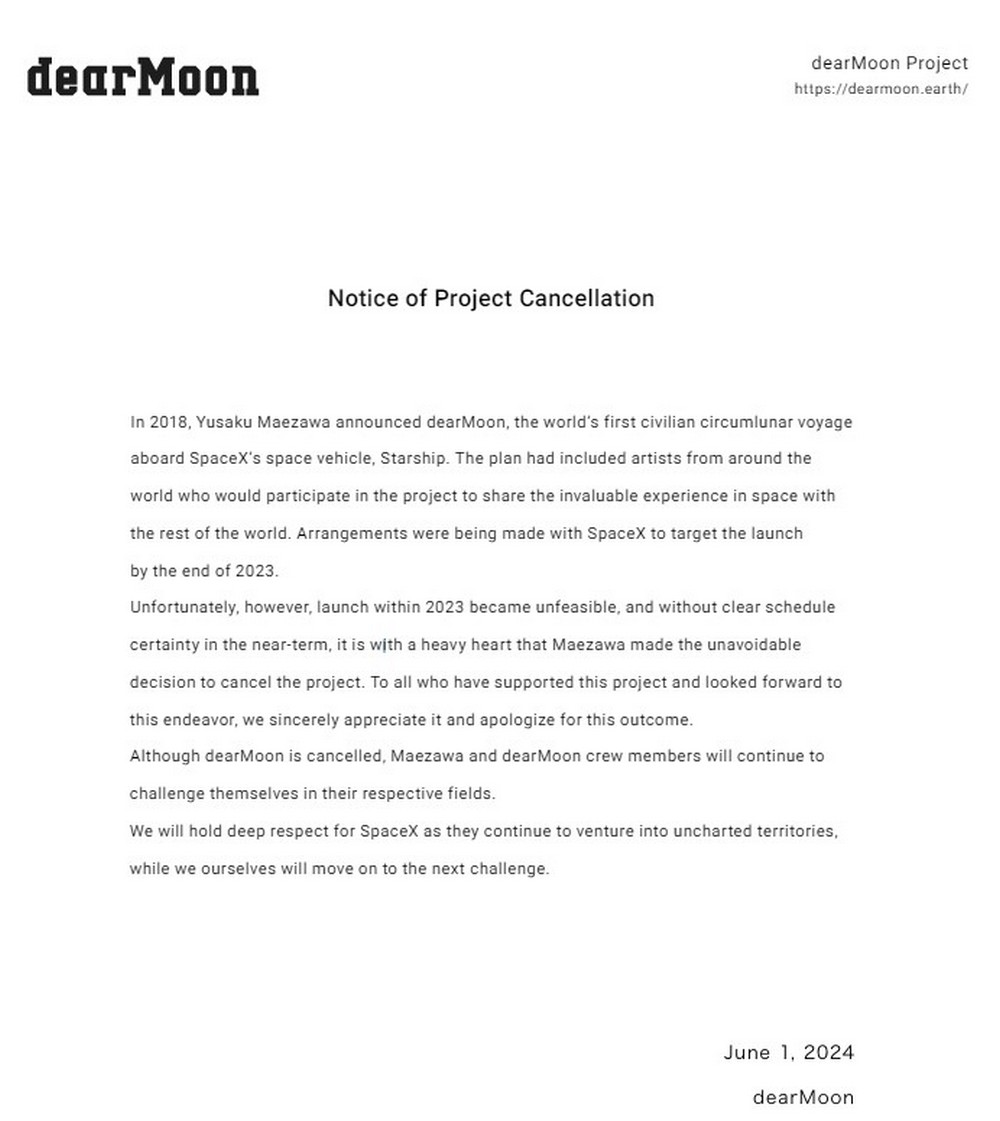 因 SpaceX 一直拖延 前澤友作登月夢碎!宣布取消「DearMoon」計畫 - 電腦王阿達 因 SpaceX 一直拖延 前澤友作登月夢碎!宣布取消「DearMoon」計畫 - 電腦王阿達