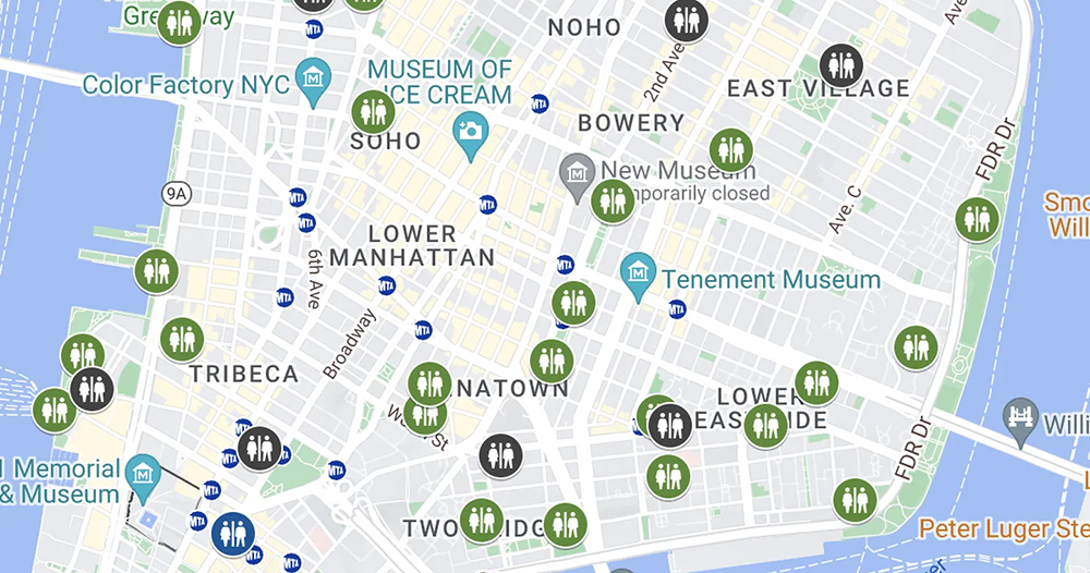 紐約政府想透過 Google Maps 洗刷公廁超難找惡名 紐約政府想透過 Google Maps 洗刷公廁超難找惡名