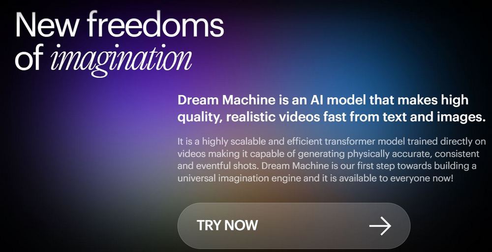 Luma AI 推出使用文字/圖片生成影片的 Dream Machine 只要有 Google 帳號就能使用! - 電腦王阿達 Luma AI 推出使用文字/圖片生成影片的 Dream Machine 只要有 Google 帳號就能使用! - 電腦王阿達