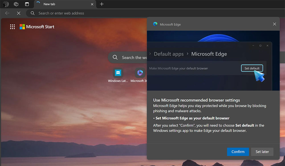 Microsoft Edge 現在用 3D 橫幅提醒使用者更改預設瀏覽器 - 電腦王阿達 Microsoft Edge 現在用 3D 橫幅提醒使用者更改預設瀏覽器 - 電腦王阿達