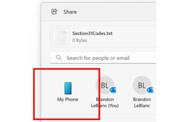 超直覺！Windows 原生分享介面將支援 Phone Link Android 傳檔功能