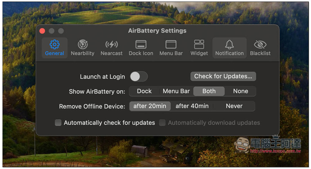 AirBattery 在 Mac 選單列中即時查看 iPhone、iPad、AirPods、Apple Watch 的電量狀況 - 電腦王阿達 AirBattery 在 Mac 選單列中即時查看 iPhone、iPad、AirPods、Apple Watch 的電量狀況 - 電腦王阿達