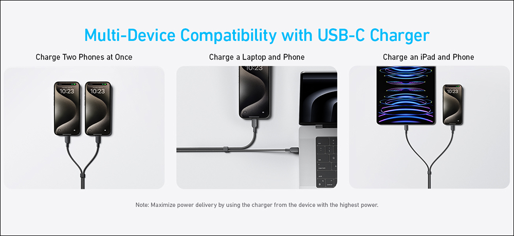 Anker 推出全新 2 合 1 的 USB-C 充電傳輸線,最大 140W 快速充電、支援自動調整充電功率,同時為兩台設備充電更省充電孔 - 電腦王阿達 Anker 推出全新 2 合 1 的 USB-C 充電傳輸線,最大 140W 快速充電、支援自動調整充電功率,同時為兩台設備充電更省充電孔 - 電腦王阿達