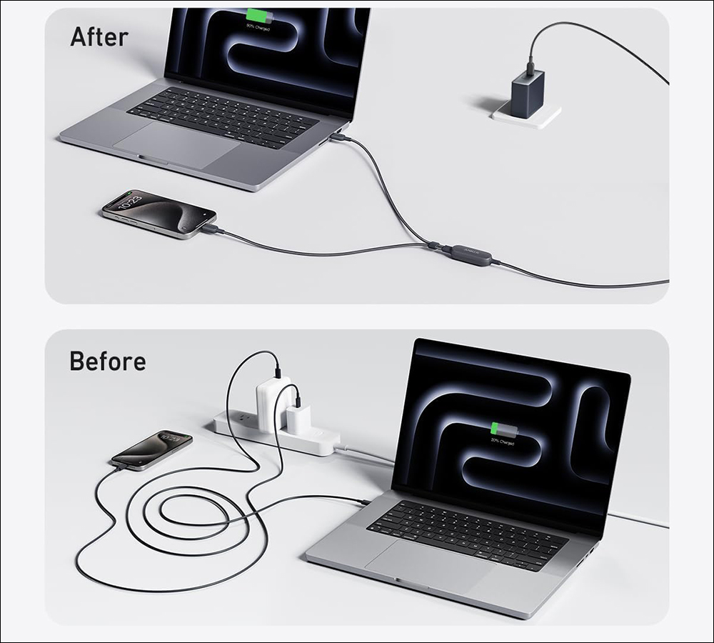 Anker 推出全新 2 合 1 的 USB-C 充電傳輸線,最大 140W 快速充電、支援自動調整充電功率,同時為兩台設備充電更省充電孔 - 電腦王阿達 Anker 推出全新 2 合 1 的 USB-C 充電傳輸線,最大 140W 快速充電、支援自動調整充電功率,同時為兩台設備充電更省充電孔 - 電腦王阿達