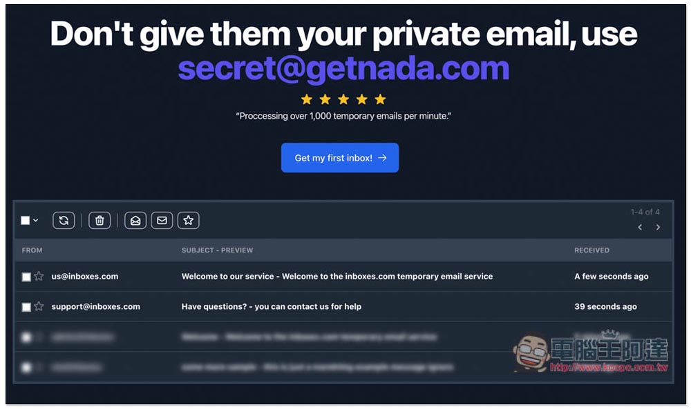Inboxes 免費臨時電子信箱服務,提供超過 15 個網域選項,且可一次建立多個 - 電腦王阿達 Inboxes 免費臨時電子信箱服務,提供超過 15 個網域選項,且可一次建立多個 - 電腦王阿達