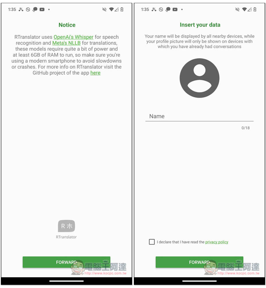RTranslator 採用 Whisper + Meta NLLB 模型的離線翻譯免費 App,還內建聊天模式 - 電腦王阿達 RTranslator 採用 Whisper + Meta NLLB 模型的離線翻譯免費 App,還內建聊天模式 - 電腦王阿達