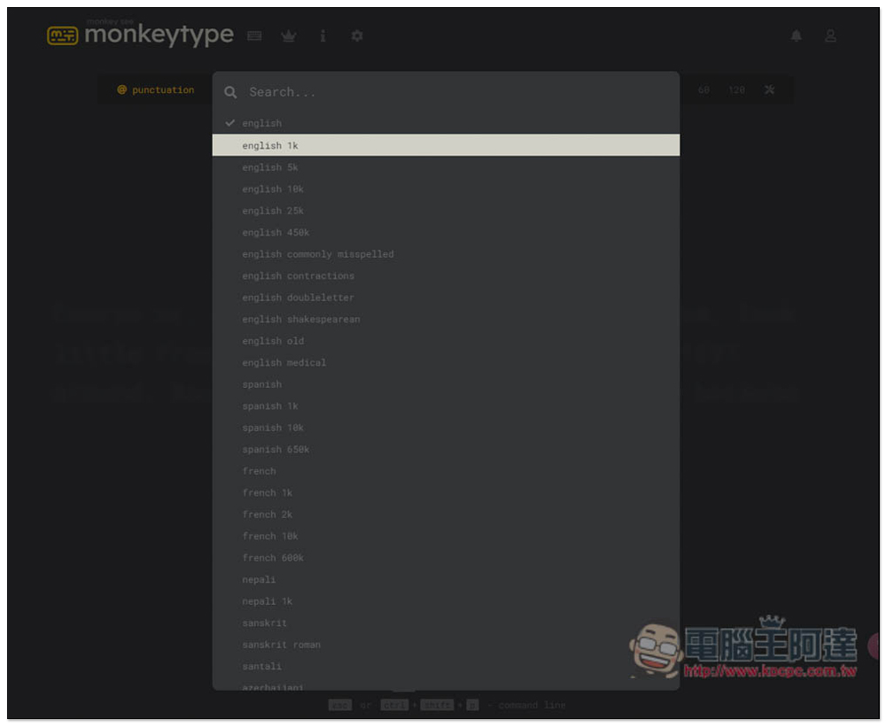 Monkeytype 提供多國語言線上打字速度測試和練習,中文、英文、日文等都有 - 電腦王阿達 Monkeytype 提供多國語言線上打字速度測試和練習,中文、英文、日文等都有 - 電腦王阿達