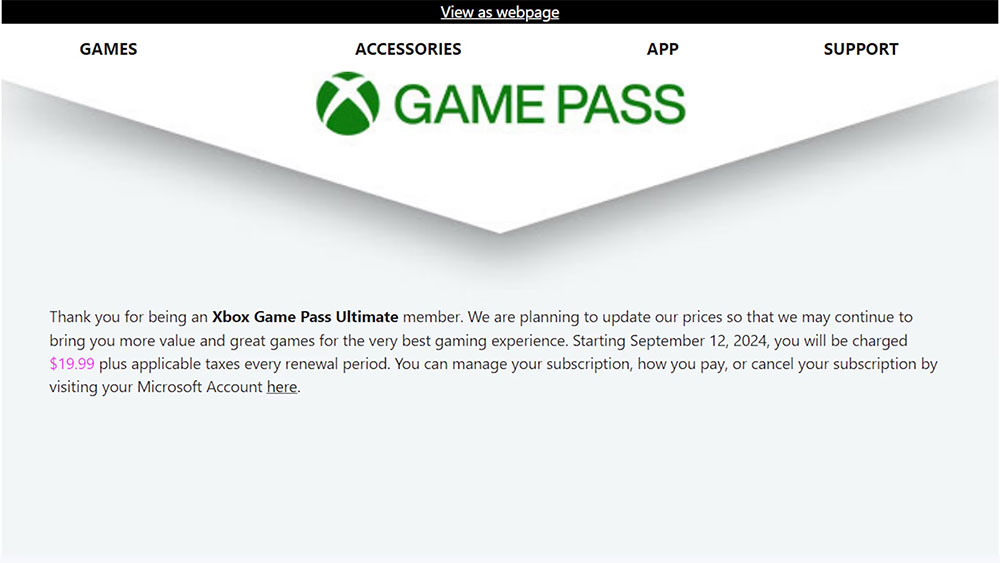 微軟在電子郵件中預告 Game Pass Ultimate 價格準備調漲 - 電腦王阿達 微軟在電子郵件中預告 Game Pass Ultimate 價格準備調漲 - 電腦王阿達