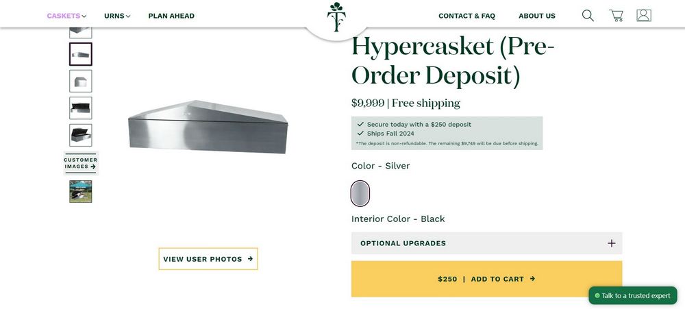 國外棺材製造公司推出特斯拉 Cybertruck 造型「Hypercasket 超級棺材」:9999 美金尊享不凡 - 電腦王阿達 國外棺材製造公司推出特斯拉 Cybertruck 造型「Hypercasket 超級棺材」:9999 美金尊享不凡 - 電腦王阿達