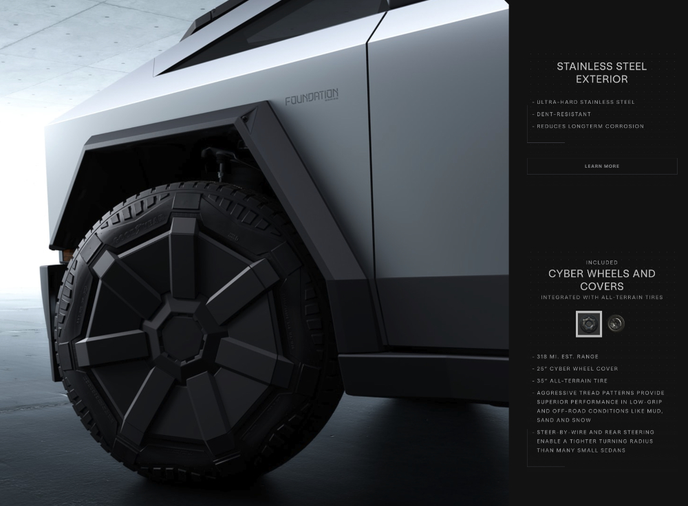 Cybertruck 默默新增 Core 輪框/框蓋選項,似乎真的帶來顯著續航延長 - 電腦王阿達 Cybertruck 默默新增 Core 輪框/框蓋選項,似乎真的帶來顯著續航延長 - 電腦王阿達