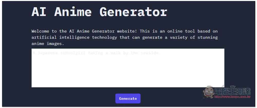 AI Anime Generator 專為生成 AI 動漫圖而生的免費工具,根據 Stable Diffusion XL 模型微調 - 電腦王阿達 AI Anime Generator 專為生成 AI 動漫圖而生的免費工具,根據 Stable Diffusion XL 模型微調 - 電腦王阿達
