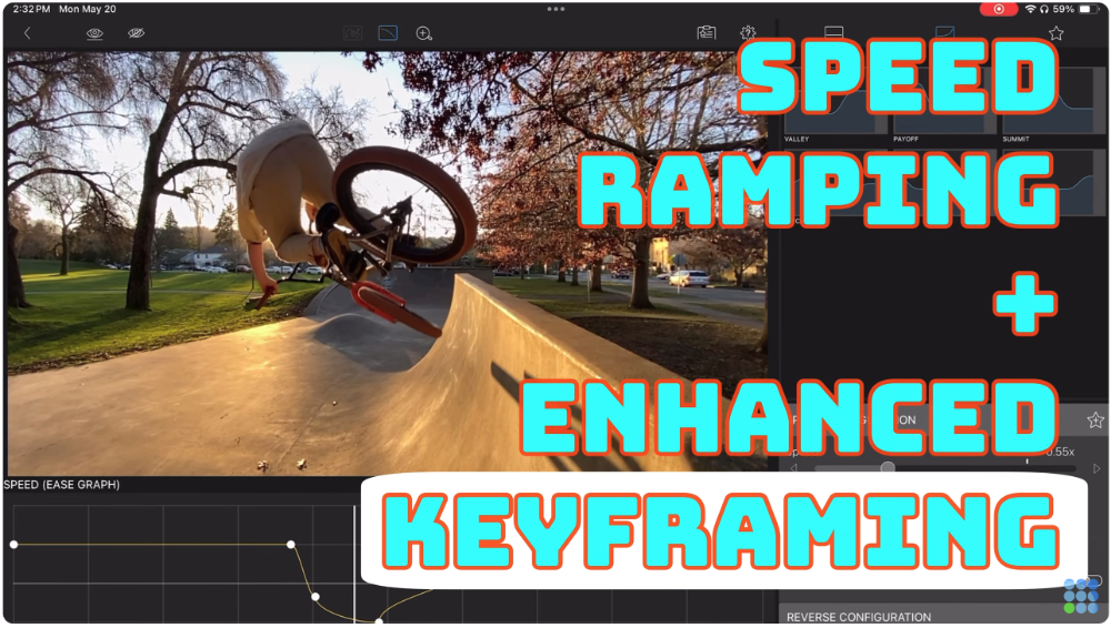 LumaFusion 5.0 新增「Speed Ramping」速度漸變效果 LumaFusion 5.0 新增「Speed Ramping」速度漸變效果
