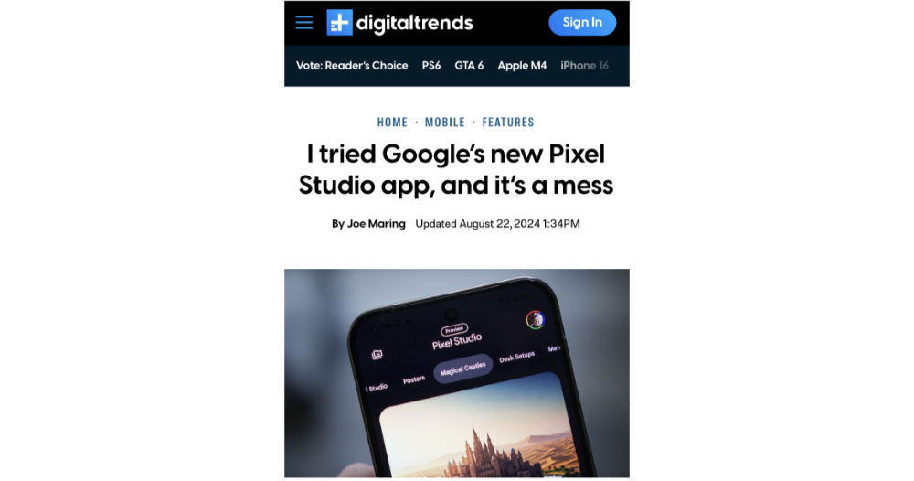 Pixel 9 圖片生成器換句話說就能產生「糟糕圖片」,外媒評 :一團亂 - 電腦王阿達 Pixel 9 圖片生成器換句話說就能產生「糟糕圖片」,外媒評 :一團亂 - 電腦王阿達