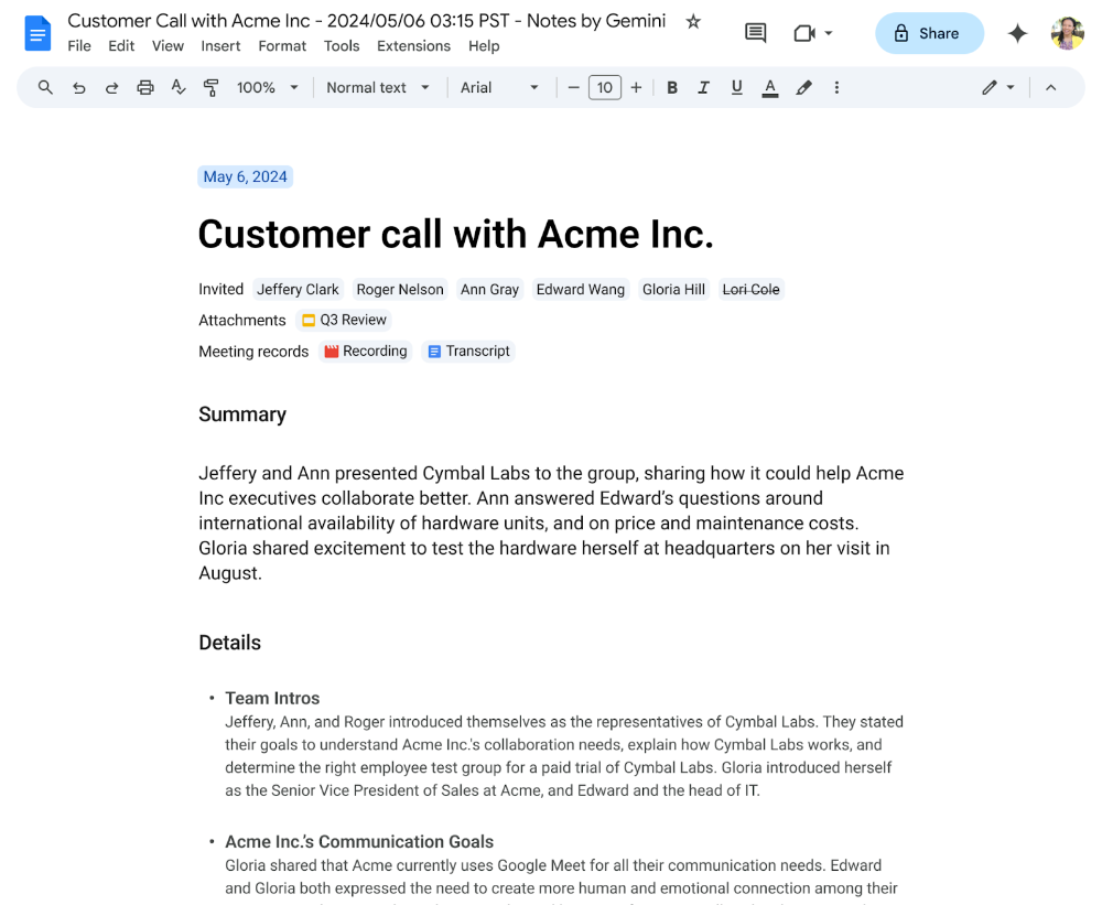 Gemini AI 開始支援視訊會議筆記彙整 Take notes for me 服務 - 電腦王阿達 Gemini AI 開始支援視訊會議筆記彙整 Take notes for me 服務 - 電腦王阿達