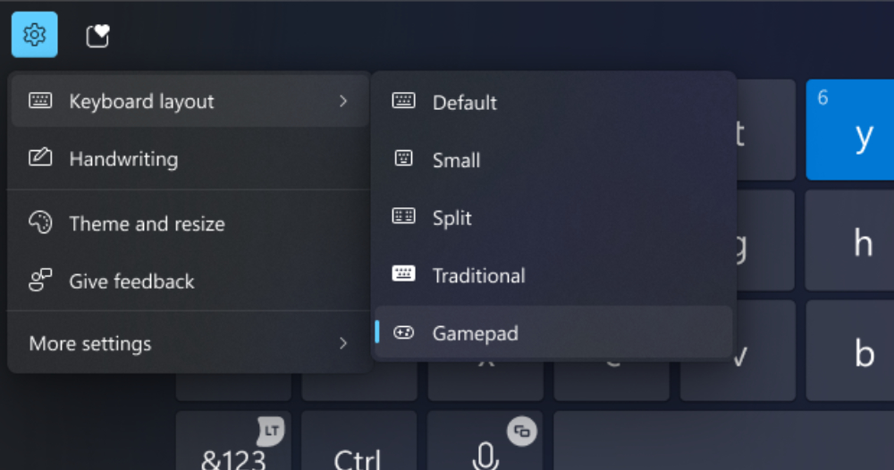Windows 11 更友善 Xbox 遊戲搖桿打字的新版螢幕鍵盤 Windows 11 更友善 Xbox 遊戲搖桿打字的新版螢幕鍵盤