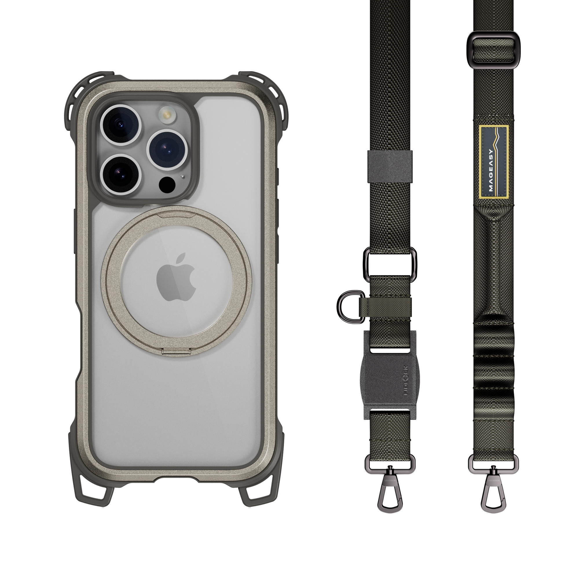 MAGEASY 推出新款 iPhone 16 系列手機配件,軍規防摔保護力全面升級、機能風格再蛻變,完美適配蘋果新機 - 電腦王阿達 Odyssey Ultra M 終極防摔磁吸支架掛繩手機殼