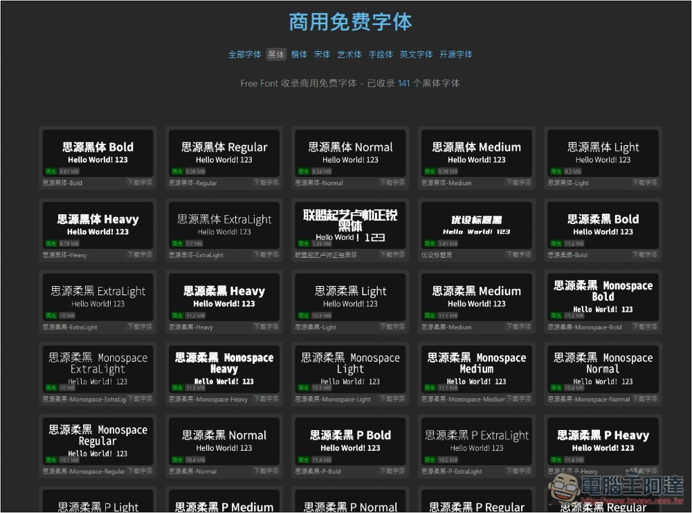 Free Font 收集超過 800 個可商用的免費字體,各種類型都有 - 電腦王阿達 Free Font 收集超過 800 個可商用的免費字體,各種類型都有 - 電腦王阿達
