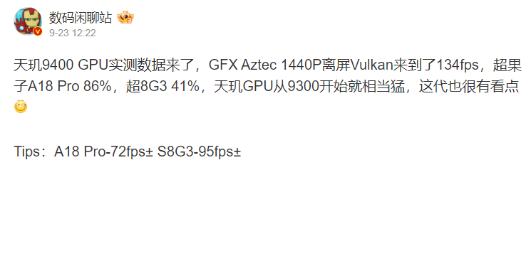 這效能也太誇張!天璣 9400 GPU 實測不僅狂勝 A18 Pro 達 86%,還擊敗 M4 - 電腦王阿達 這效能也太誇張!天璣 9400 GPU 實測不僅狂勝 A18 Pro 達 86%,還擊敗 M4 - 電腦王阿達