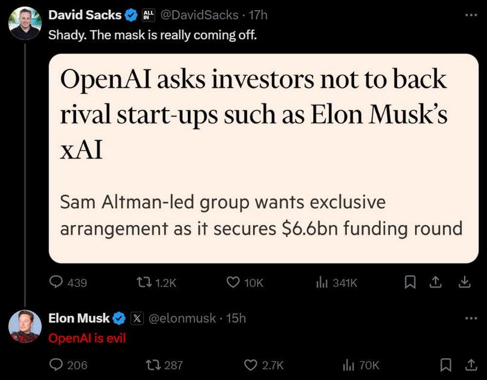 OpenAI 的獨家資金協議:要求投資者不能再投資 Anthropic、xAI 等競爭公司 - 電腦王阿達 OpenAI 的獨家資金協議:要求投資者不能再投資 Anthropic、xAI 等競爭公司 - 電腦王阿達