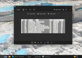 Windows 11 剪取工具未來將允許從螢幕截圖中複製表格內容