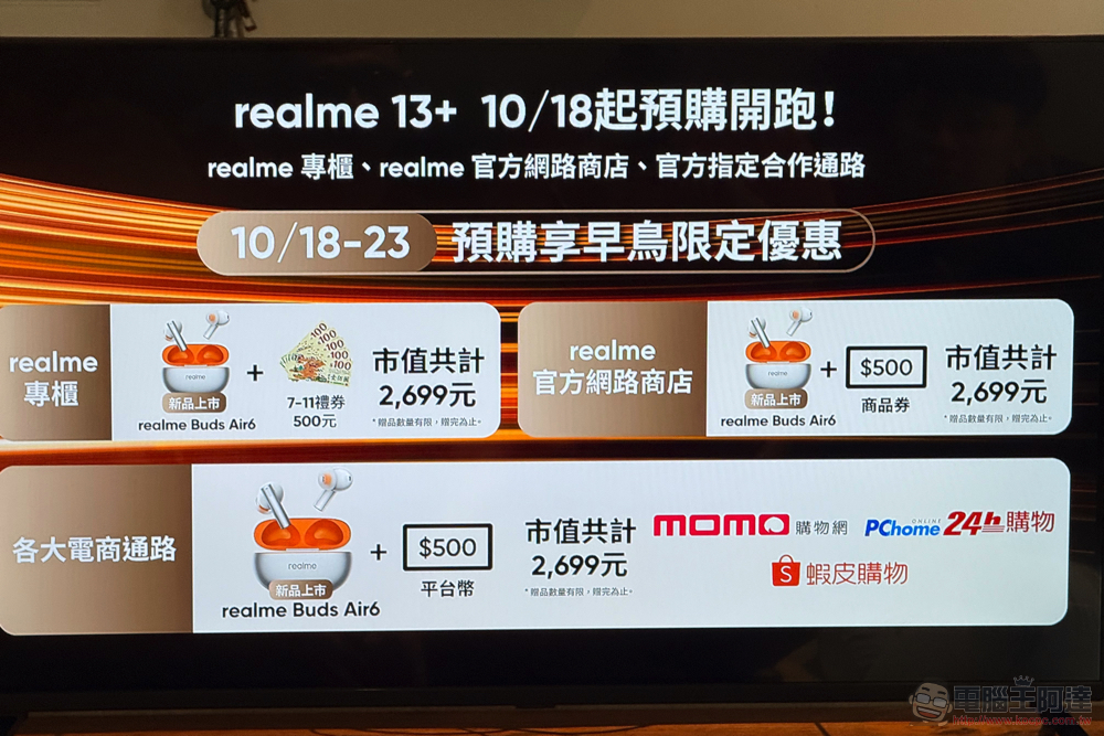 realme 13 / 13+ 在台發表:敢越級挑戰的高 CP 值「遊戲戰神」 - 電腦王阿達 realme 13 / 13+ 在台發表:敢越級挑戰的高 CP 值「遊戲戰神」 - 電腦王阿達