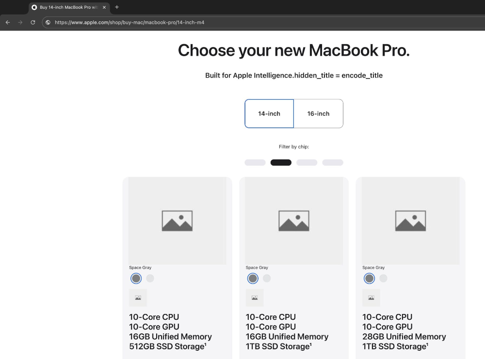M4 MacBook Pro 疑似意外上架蘋果官網:真的標配 16GB RAM,高階版直升 28GB RAM? - 電腦王阿達 M4 MacBook Pro 疑似意外上架蘋果官網:真的標配 16GB RAM,高階版直升 28GB RAM? - 電腦王阿達