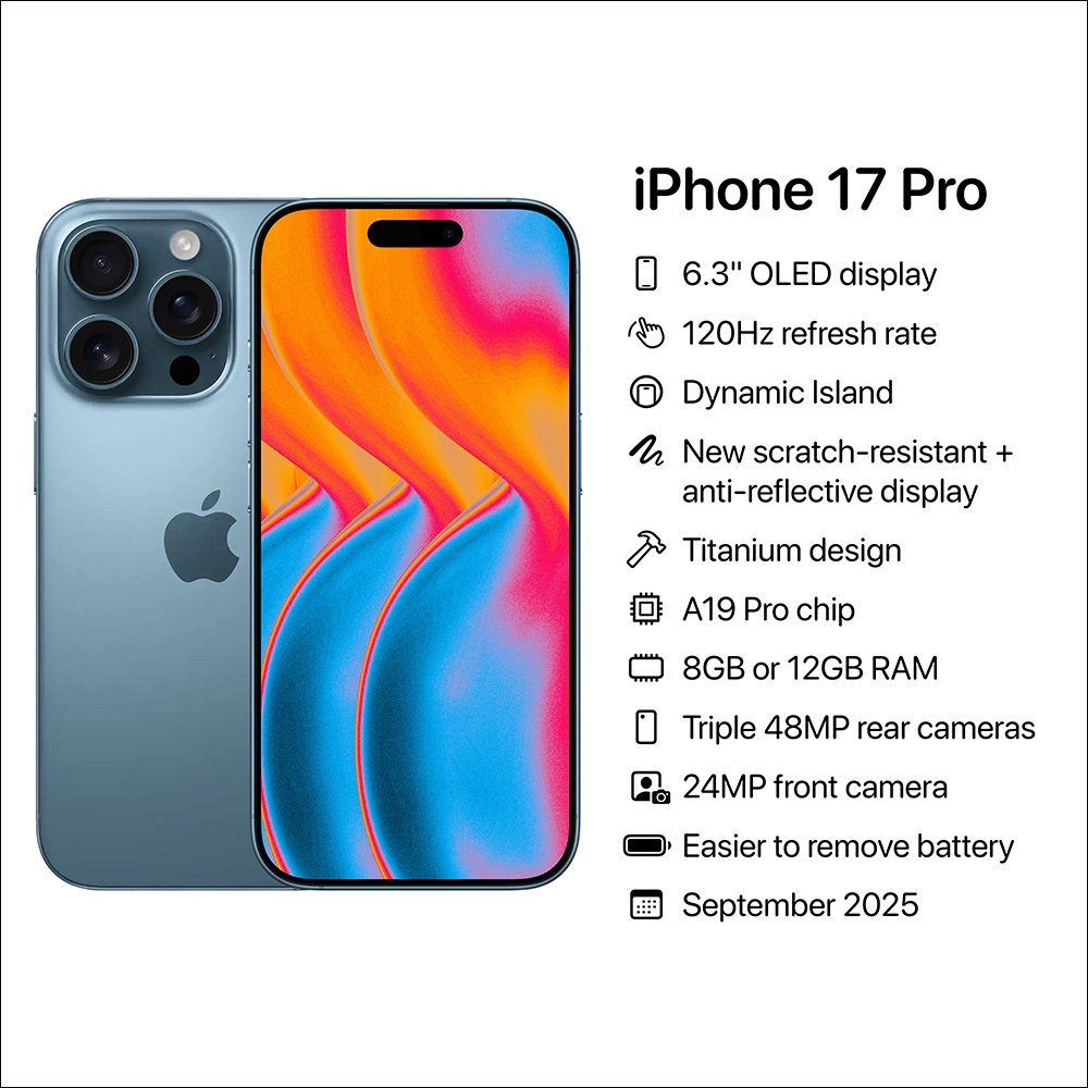 iPhone 17 系列新爆料: 17 Pro Max 動態島縮小、17 Air (17 Slim) 有望取代 Plus 機型 - 電腦王阿達 iPhone 17 系列新爆料: 17 Pro Max 動態島縮小、17 Air (17 Slim) 有望取代 Plus 機型 - 電腦王阿達