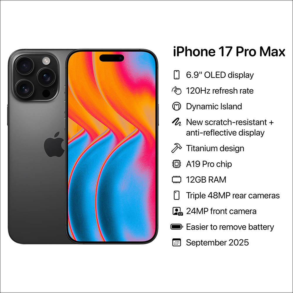 iPhone 17 系列新爆料: 17 Pro Max 動態島縮小、17 Air (17 Slim) 有望取代 Plus 機型 - 電腦王阿達 iPhone 17 系列新爆料: 17 Pro Max 動態島縮小、17 Air (17 Slim) 有望取代 Plus 機型 - 電腦王阿達