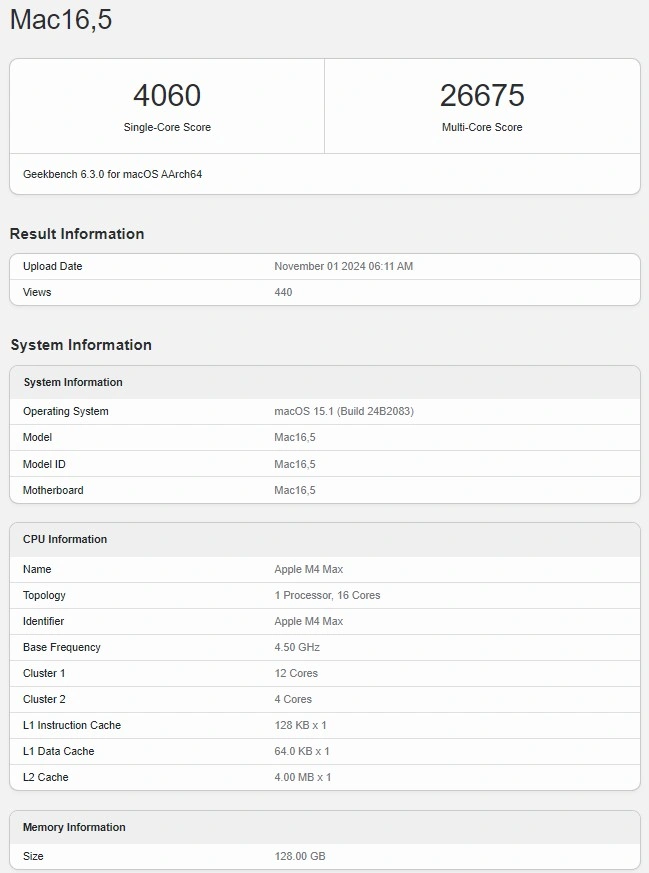 M4 Max 效能跑分現身 Geekbench,CPU 和 GPU 都比上一代至少快 20% - 電腦王阿達 M4 Max 效能跑分現身 Geekbench,CPU 和 GPU 都比上一代至少快 20% - 電腦王阿達