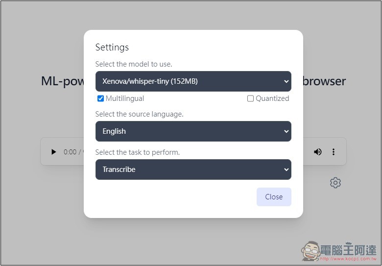 Whisper Web 免費線上音檔、語音轉文字工具,提供多種模型 - 電腦王阿達 Whisper Web 免費線上音檔、語音轉文字工具,提供多種模型 - 電腦王阿達