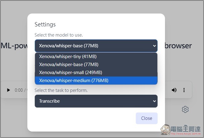 Whisper Web 免費線上音檔、語音轉文字工具,提供多種模型 - 電腦王阿達 Whisper Web 免費線上音檔、語音轉文字工具,提供多種模型 - 電腦王阿達