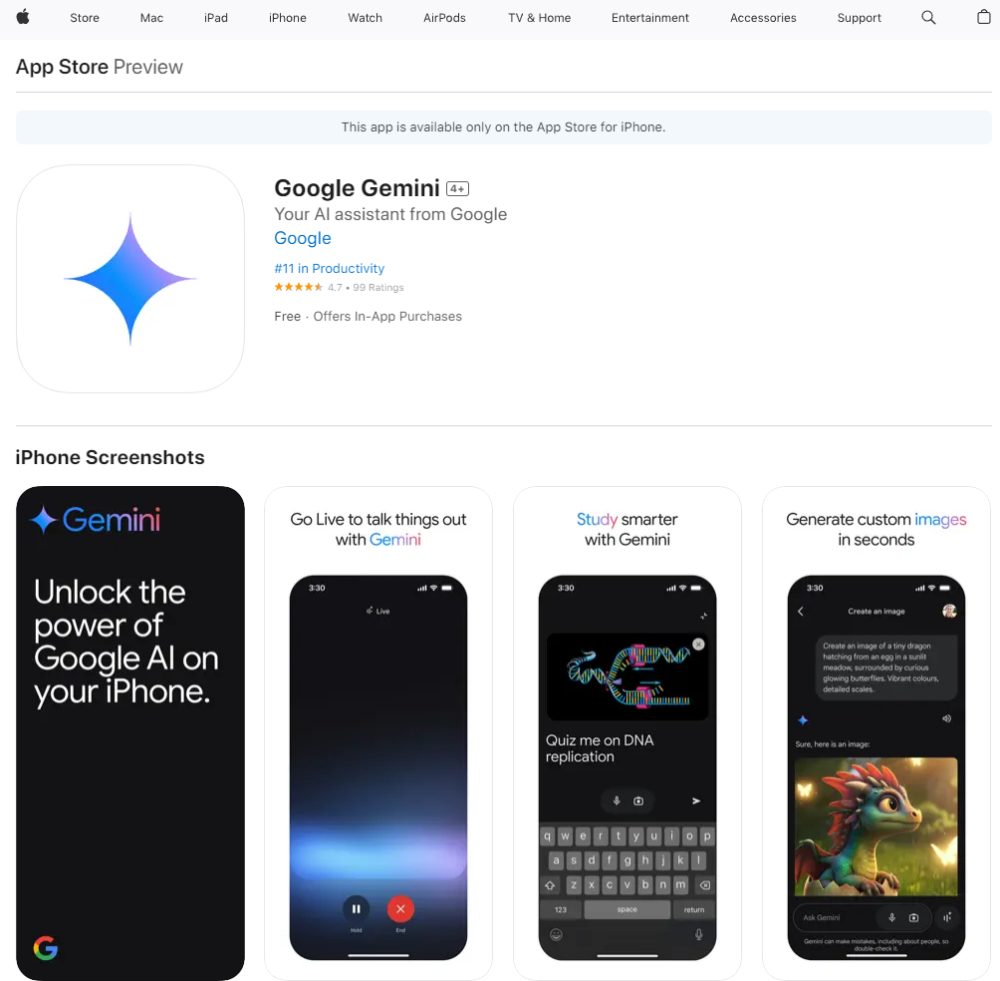 Google Gemini iOS App 已悄悄亮相,Gemini Live 也能用 - 電腦王阿達 Google Gemini iOS App 已悄悄亮相,Gemini Live 也能用 - 電腦王阿達