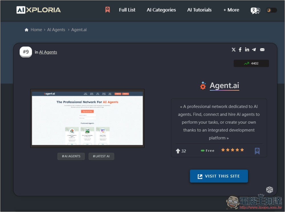 AIXPLORIA 集結超過 5,000 款 AI 工具資料庫,想用什麼 AI 來這找就對了 - 電腦王阿達 AIXPLORIA 集結超過 5,000 款 AI 工具資料庫,想用什麼 AI 來這找就對了 - 電腦王阿達
