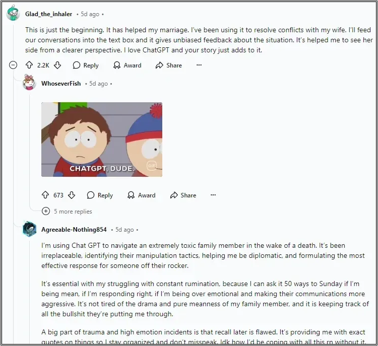 Reddit 破 5 萬點讚的「ChatGPT 救了我的命」文章,發文者承認所有內容都是用 AI 寫的 - 電腦王阿達 Reddit 破 5 萬點讚的「ChatGPT 救了我的命」文章,發文者承認所有內容都是用 AI 寫的 - 電腦王阿達