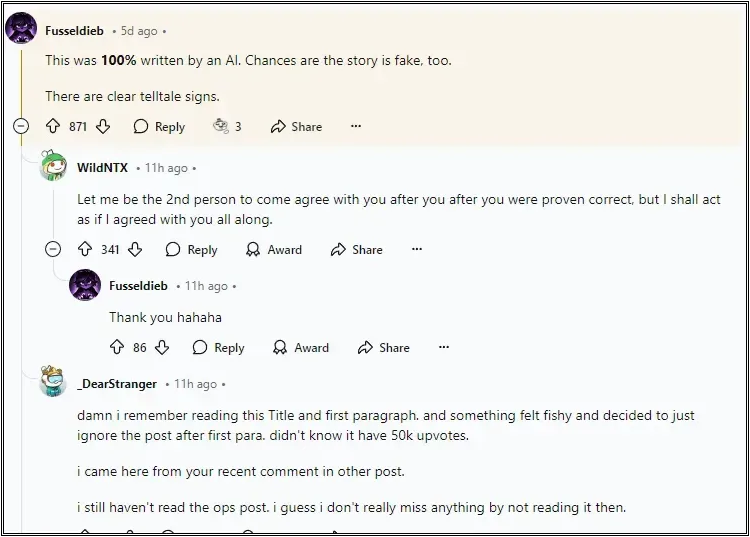 Reddit 破 5 萬點讚的「ChatGPT 救了我的命」文章,發文者承認所有內容都是用 AI 寫的 - 電腦王阿達 Reddit 破 5 萬點讚的「ChatGPT 救了我的命」文章,發文者承認所有內容都是用 AI 寫的 - 電腦王阿達