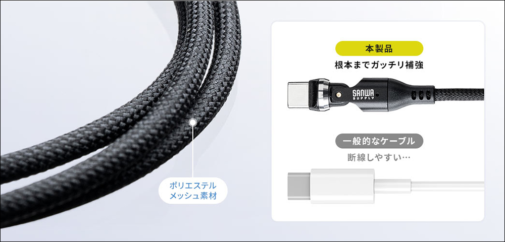 Sanwa Supply 推出 540° 旋轉的 240W PD 快充線,再也不怕充電線不耐用啦! - 電腦王阿達 Sanwa Supply 推出 540° 旋轉的 240W PD 快充線,再也不怕充電線不耐用啦! - 電腦王阿達