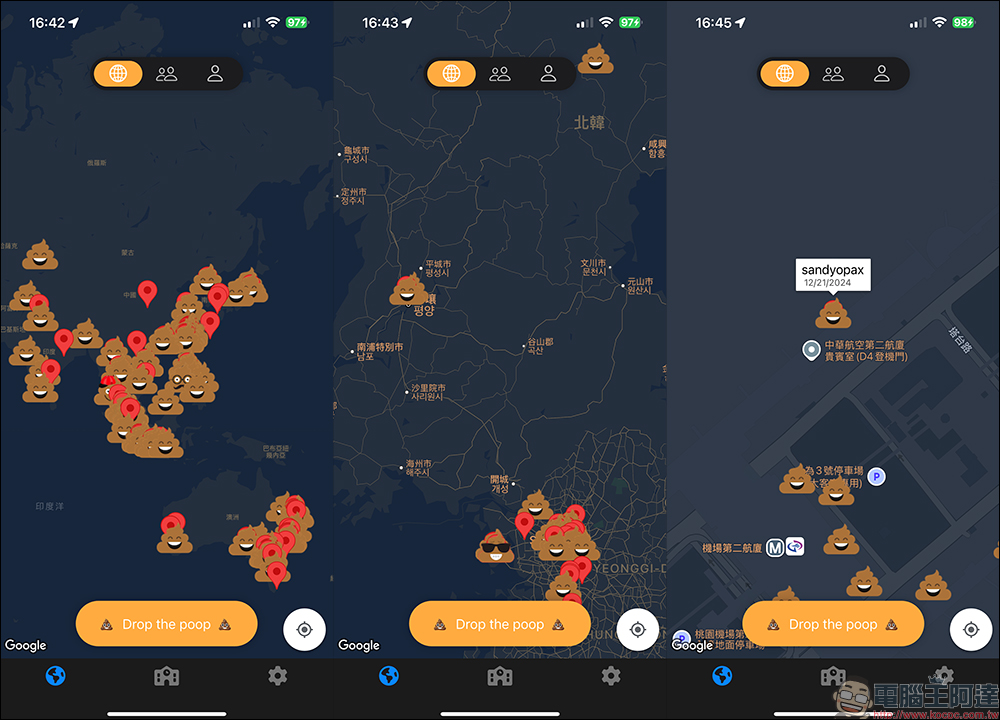 Poop Map:用棒賽在全世界打卡,還能與「賽友」交流賽點 - 電腦王阿達 Poop Map:用棒賽在全世界打卡,還能與「賽友」交流賽點 - 電腦王阿達