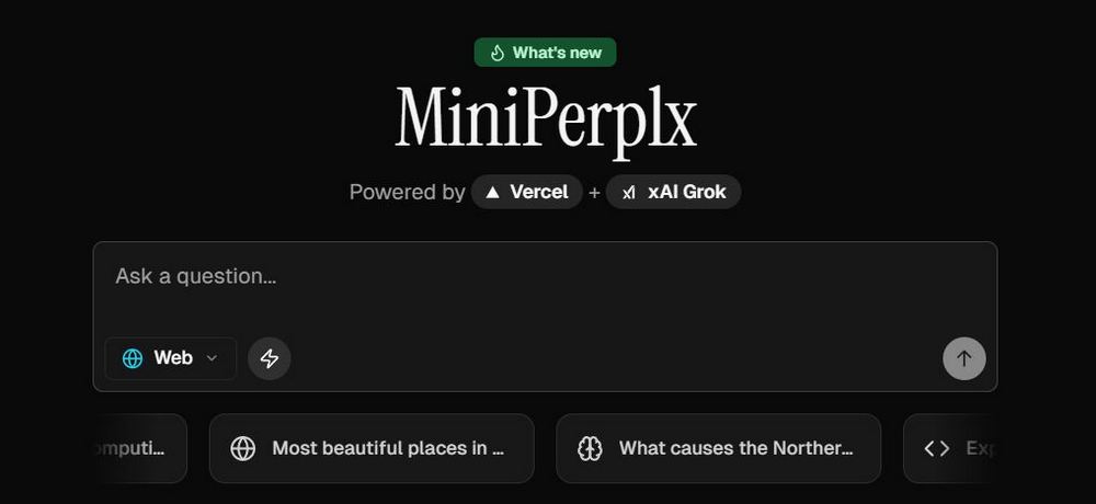 免費開源「MiniPerplx」AI搜尋引擎與 xAI 合作,可深入搜尋網路、學術內容、X 貼文及 YouTube 影片 - 電腦王阿達 免費開源「MiniPerplx」AI搜尋引擎與 xAI 合作,可深入搜尋網路、學術內容、X 貼文及 YouTube 影片 - 電腦王阿達