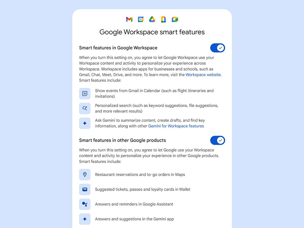 Google Workspace 智慧功能新設定即將推出,可控制應用如何使用你的數據 - 電腦王阿達 Google Workspace 智慧功能新設定即將推出,可控制應用如何使用你的數據 - 電腦王阿達