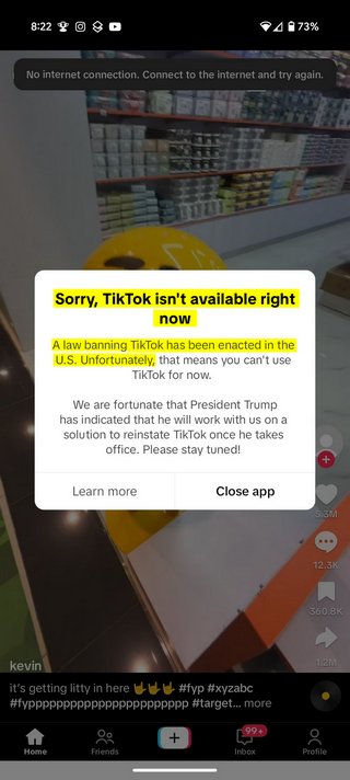 TikTok禁令生效日,美國用戶無奈,川普即將上任或有新動向 - 電腦王阿達 TikTok禁令生效日,美國用戶無奈,川普即將上任或有新動向 - 電腦王阿達