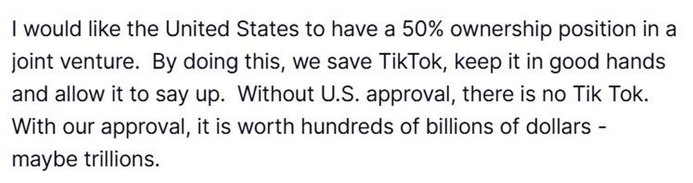 TikTok 禁令暫時解除!川普將發佈行政命令暫時解禁,並提出美國 50% 持股方案 - 電腦王阿達 TikTok 禁令暫時解除!川普將發佈行政命令暫時解禁,並提出美國 50% 持股方案 - 電腦王阿達