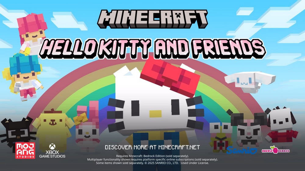 Minecraft 與三麗鷗合作推出全新 DLC「Hello Kitty and Friends」,讓你與 Hello Kitty、酷洛米、美樂蒂、帕恰狗等角色一起體驗 Minecraft 世界 - 電腦王阿達 Minecraft 與三麗鷗合作推出全新 DLC「Hello Kitty and Friends」,讓你與 Hello Kitty、酷洛米、美樂蒂、帕恰狗等角色一起體驗 Minecraft 世界 - 電腦王阿達