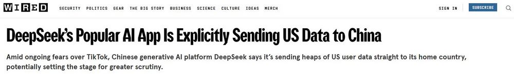 DeepSeek 隱私政策爭議:用戶數據將儲存在中國伺服器內,使用前先注意 - 電腦王阿達 DeepSeek 隱私政策爭議:用戶數據將儲存在中國伺服器內,使用前先注意 - 電腦王阿達